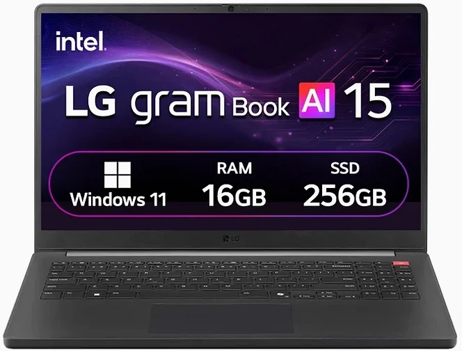 LG전자 그램 AI 15 타이탄 블랙 • 코어Ultra5 • 256GB • 16GB • WIN11 Home • 2026.01 • 15U50U-GA5CK