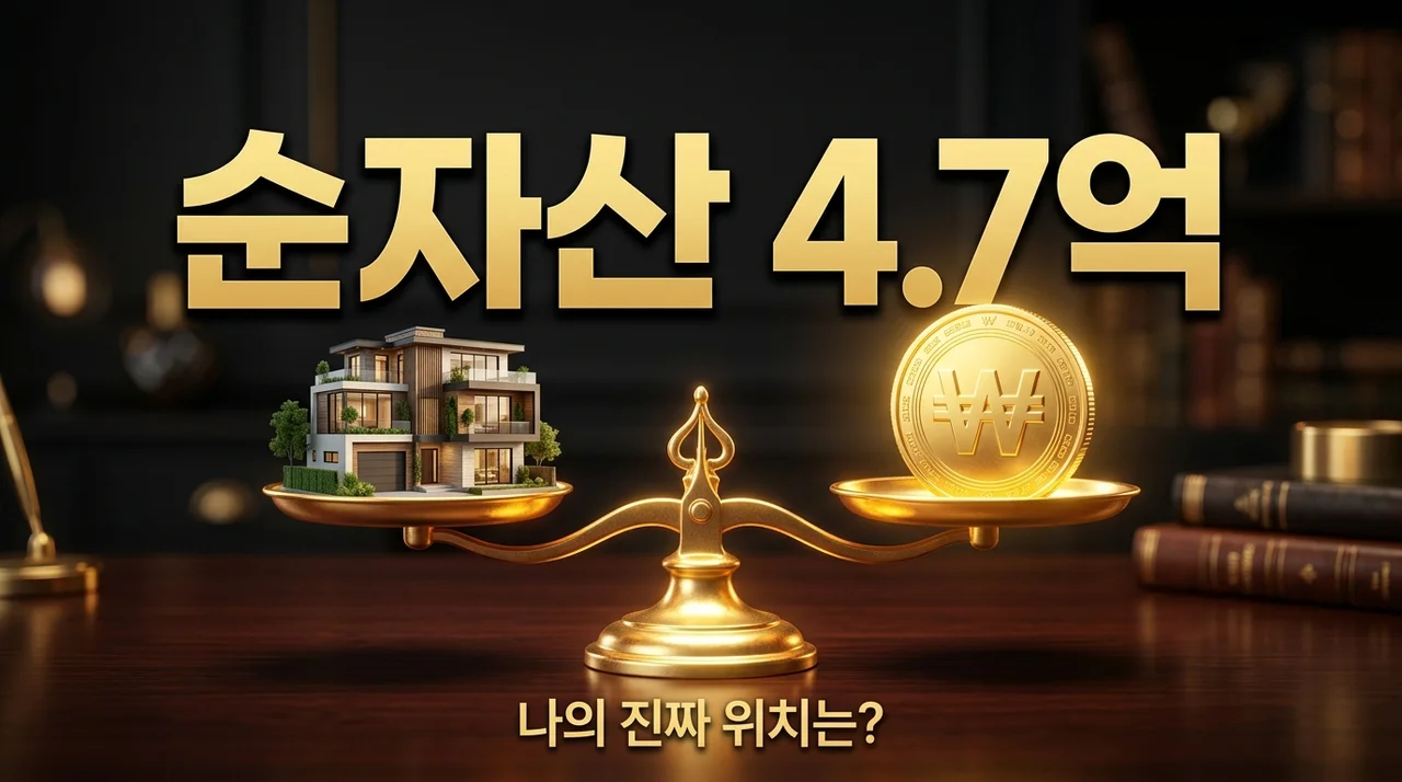 대한민국 평균 순자산 4.7억, 내 자산은 상위 몇 %일까?