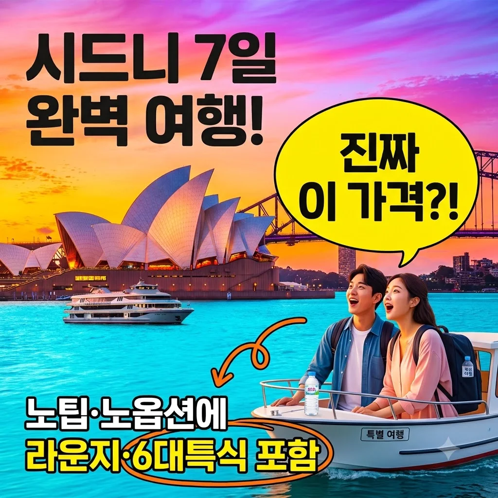 시드니 7일 완벽 여행! 노팁·노옵션에 라운지·6대특식 포함