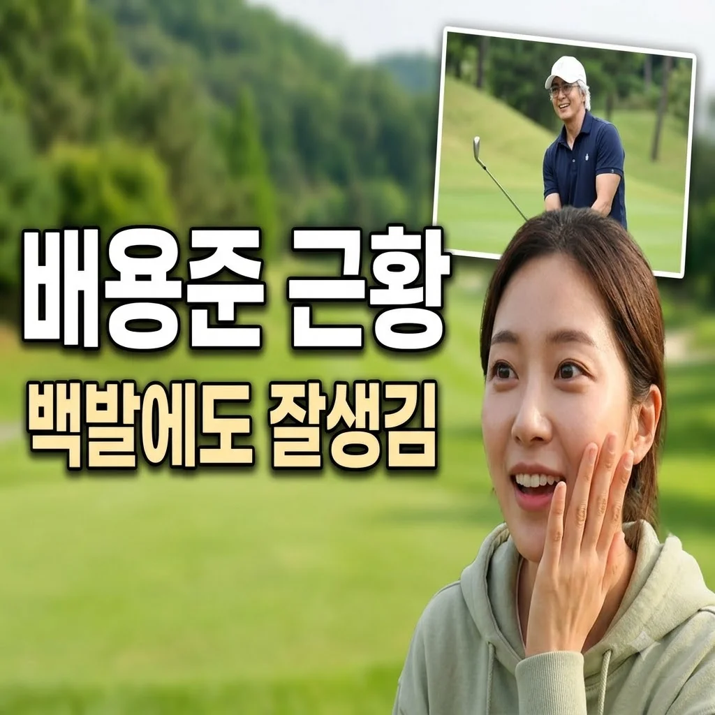 배용준 골프장 근황 포착.. 백발 변신에도 여전한 잘생김
